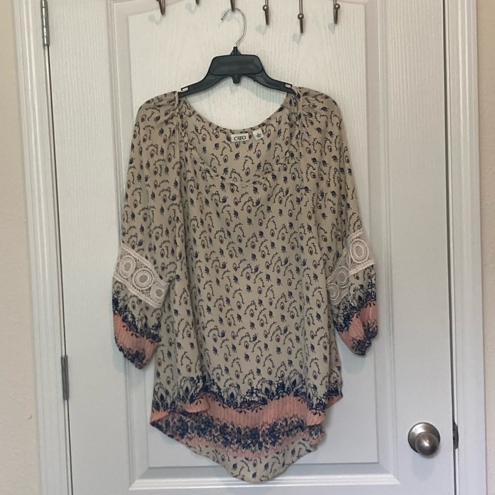 Cato 3/4 Sleeved Tunic Blouse